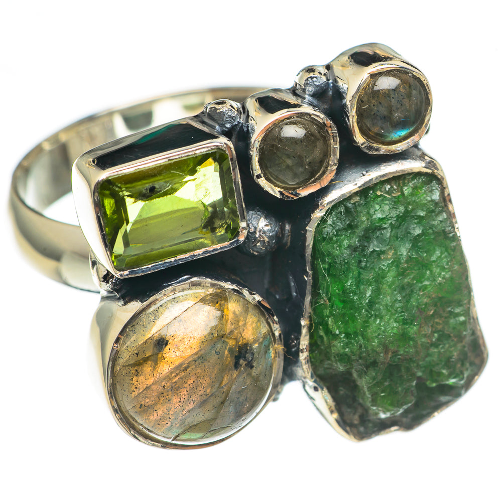 Green Tourmaline Rings handcrafted by Anasilvercos - RING69773