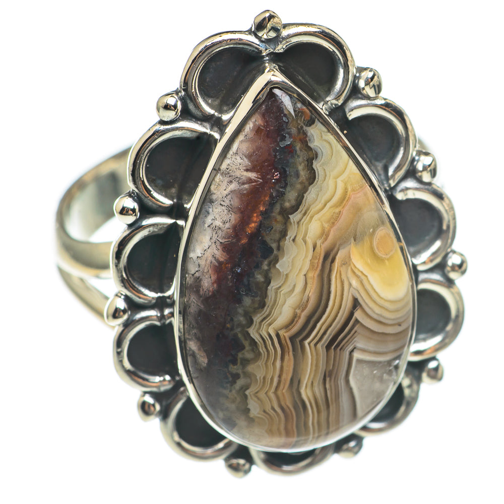 Laguna Lace Agate Rings handcrafted by Anasilvercos - RING69775
