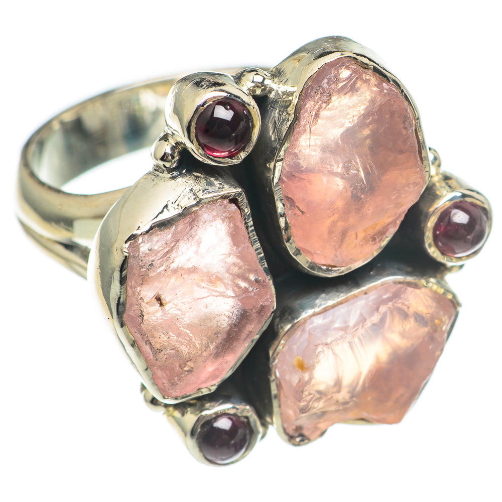 Rose Quartz Rings handcrafted by Anasilvercos - RING69784