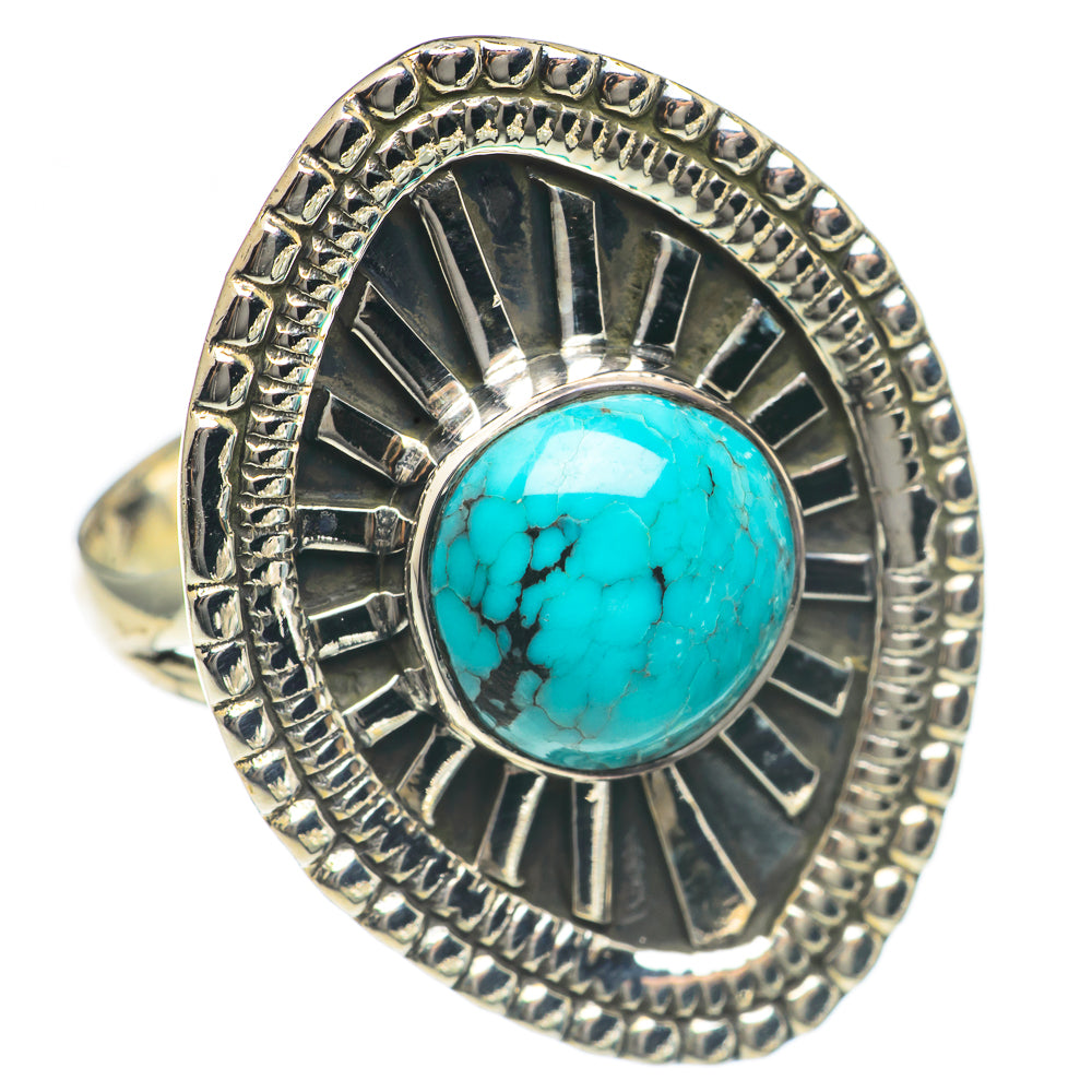 Tibetan Turquoise Rings handcrafted by Anasilvercos - RING69814