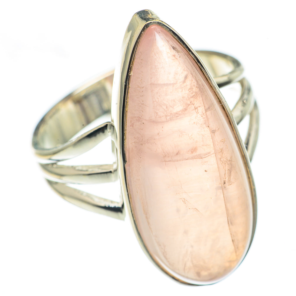 Rose Quartz Rings handcrafted by Anasilvercos - RING69835