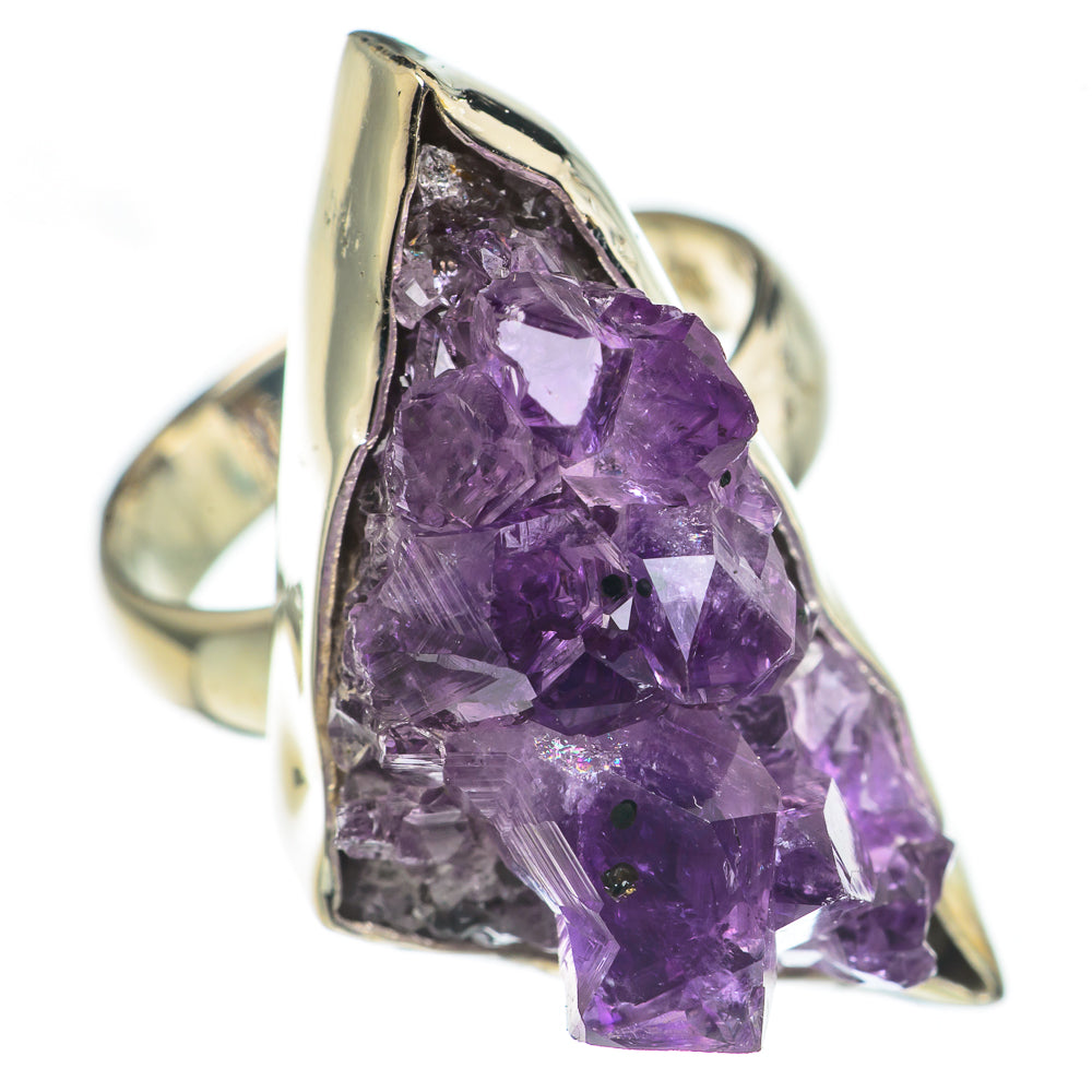 Amethyst Crystal Rings handcrafted by Anasilvercos - RING69838