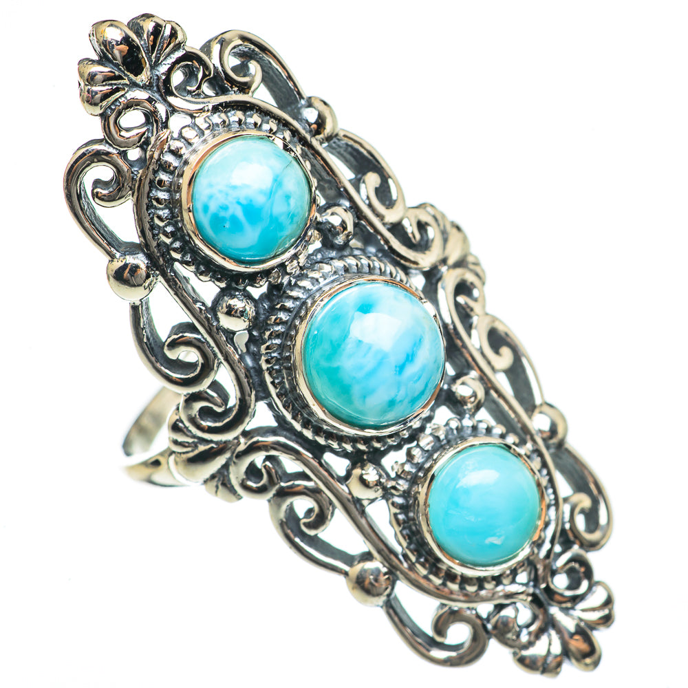Larimar Rings handcrafted by Anasilvercos - RING69852