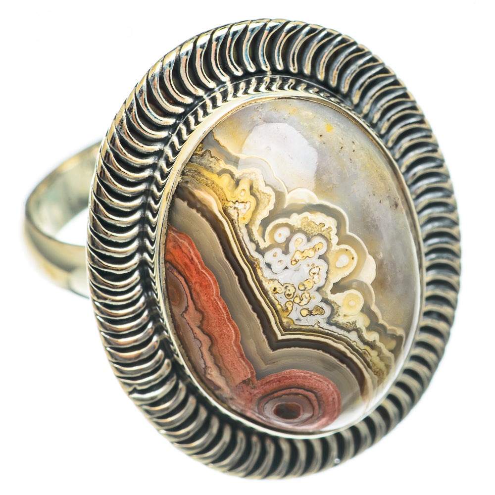 Laguna Lace Agate Rings handcrafted by Anasilvercos - RING69868