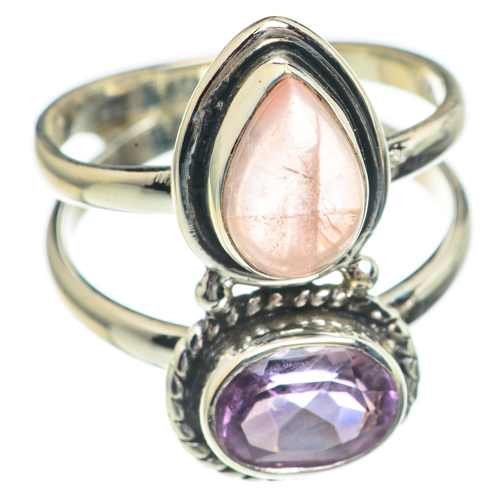 Rose Quartz Rings handcrafted by Anasilvercos - RING69889
