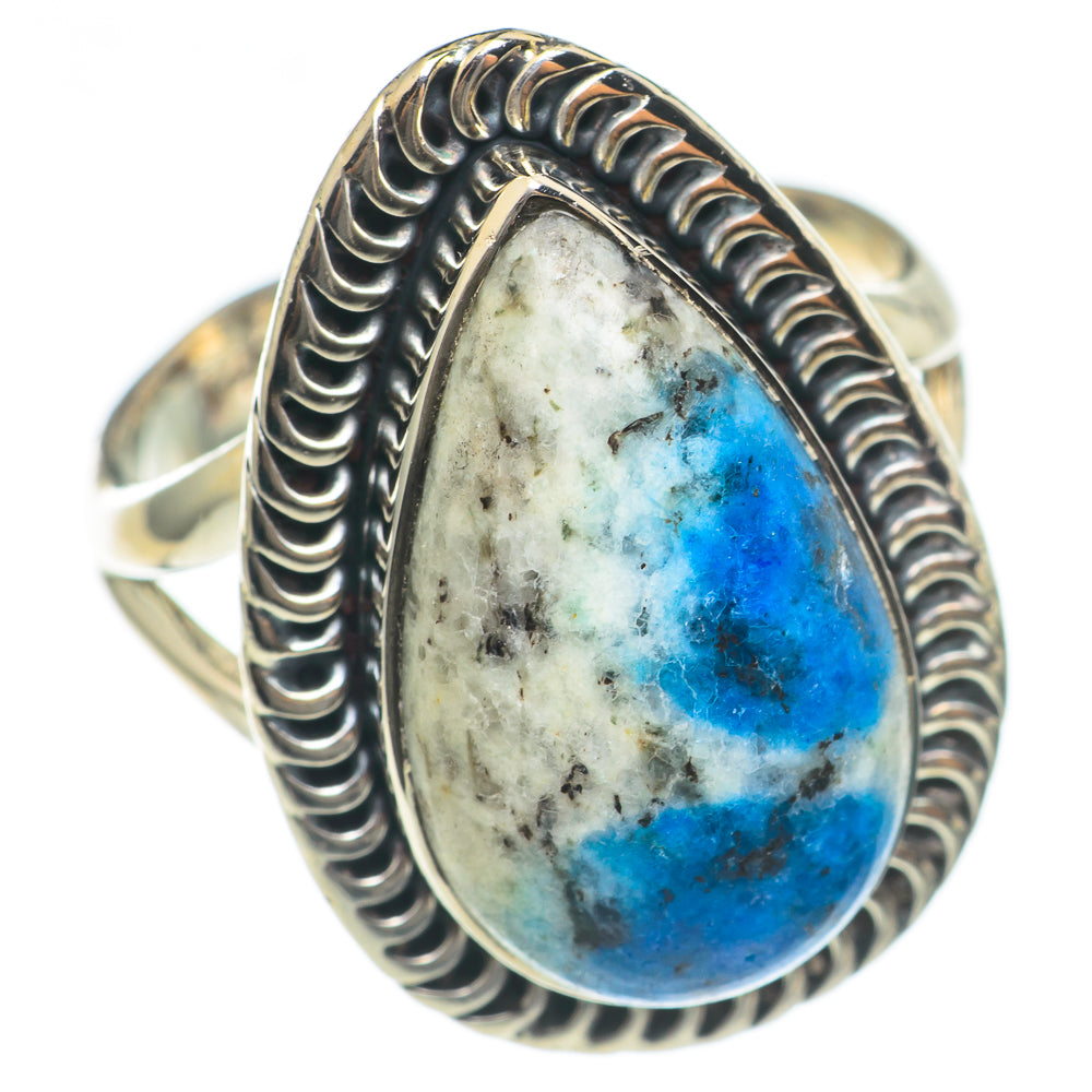 K2 Blue Azurite Rings handcrafted by Anasilvercos - RING69895