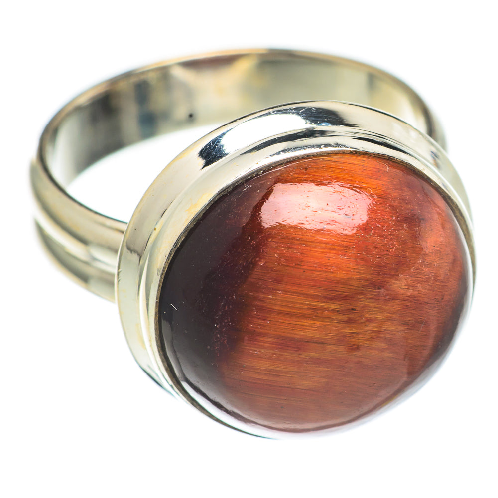 Red Tiger Eye Rings handcrafted by Anasilvercos - RING69901