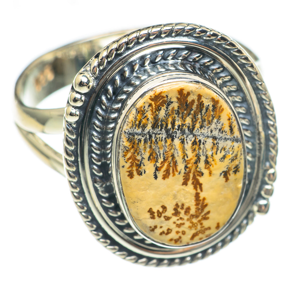 Germany Psilomelane Dendrite Rings handcrafted by Anasilvercos - RING69905