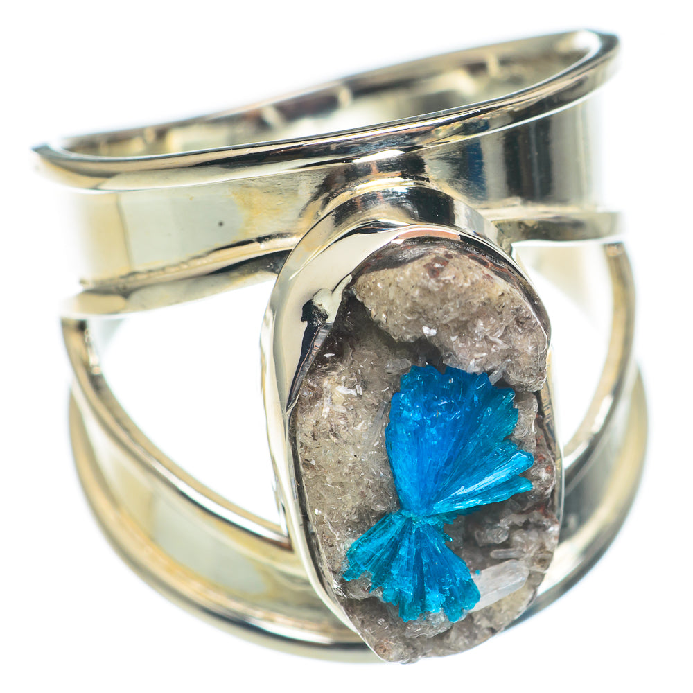 Cavansite Crystal Rings handcrafted by Anasilvercos - RING69917