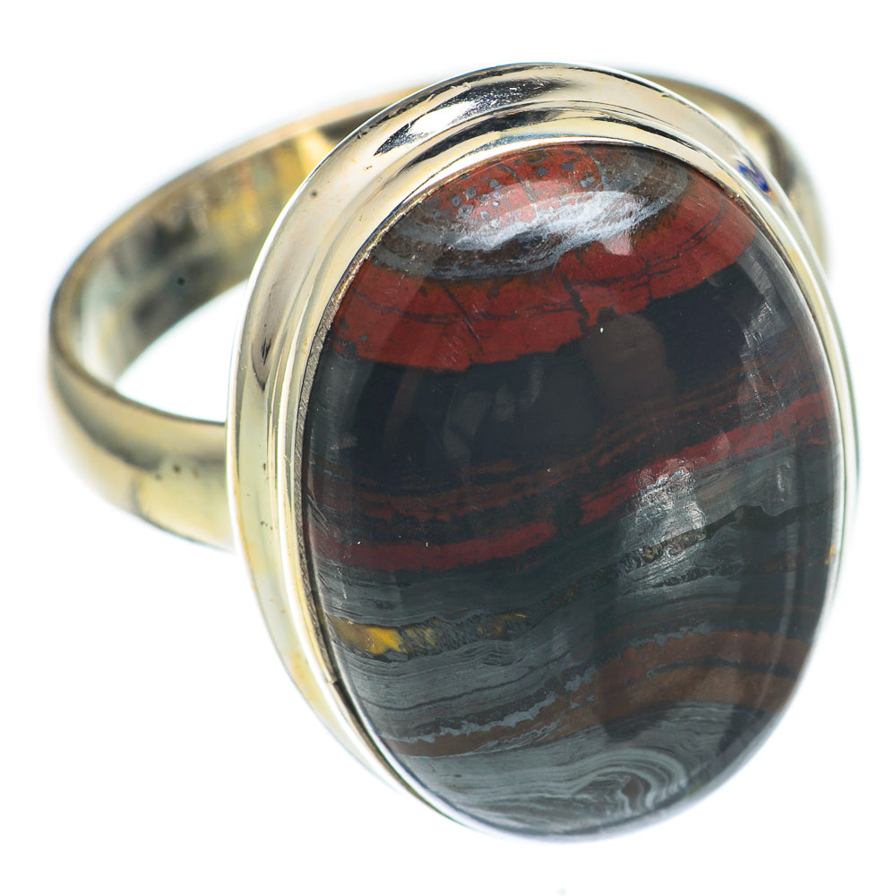 Red Tiger Iron Rings handcrafted by Anasilvercos - RING69927