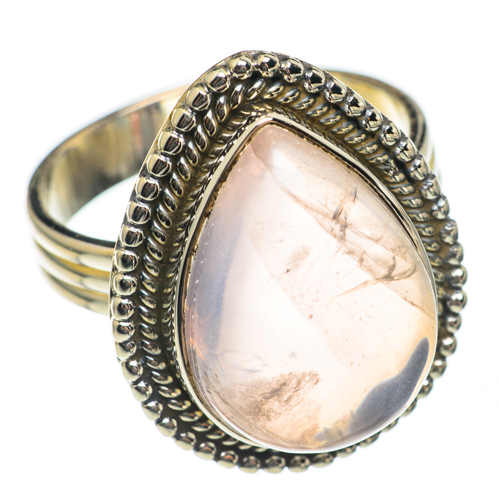 Rose Quartz Rings handcrafted by Anasilvercos - RING69936