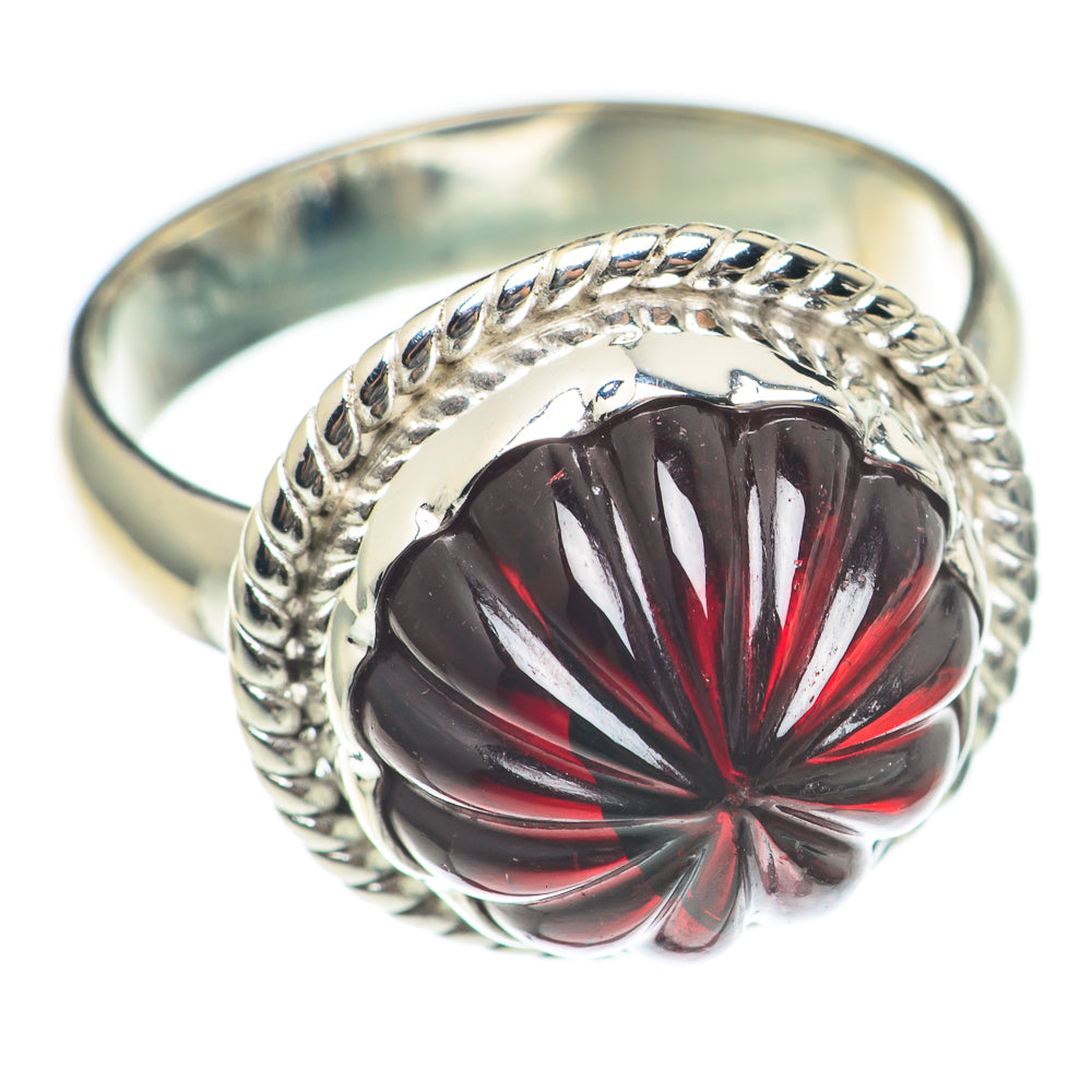 Garnet Rings handcrafted by Anasilvercos - RING70005