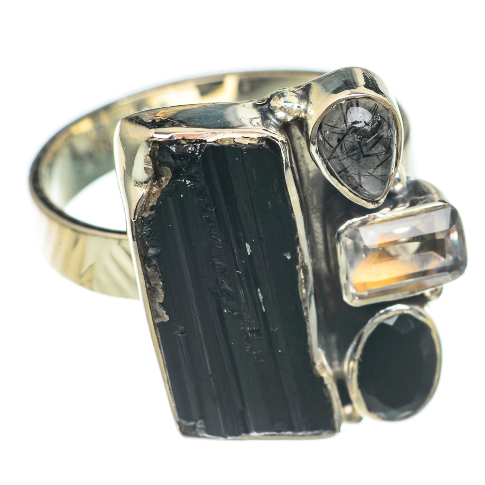 Black Tourmaline Rings handcrafted by Anasilvercos - RING70008