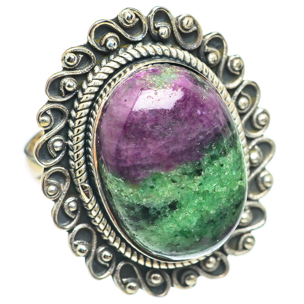 Ruby Zoisite Rings handcrafted by Anasilvercos - RING70013