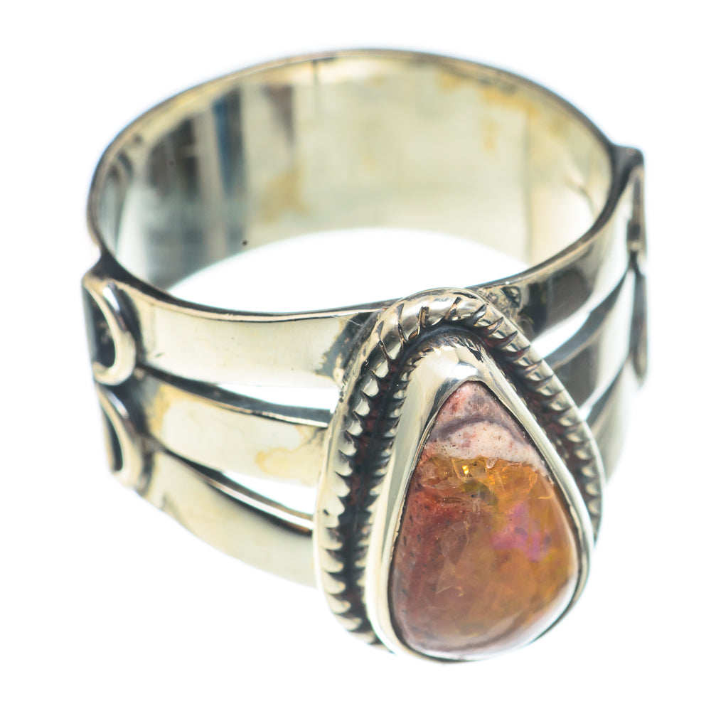 Mexican Fire Opal Rings handcrafted by Anasilvercos - RING70015
