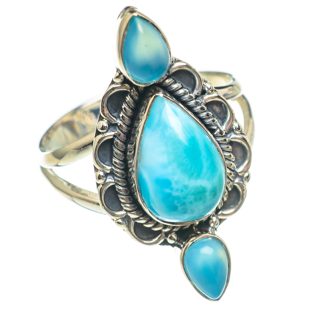 Larimar Rings handcrafted by Anasilvercos - RING70020
