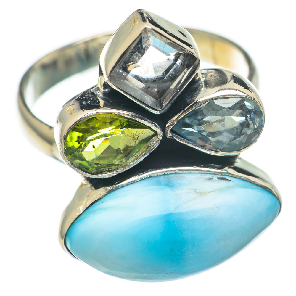 Larimar Rings handcrafted by Anasilvercos - RING70023