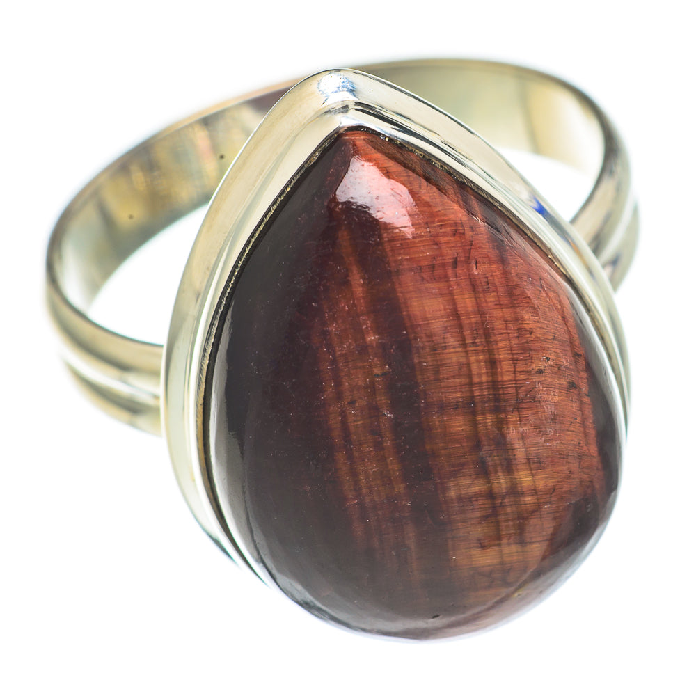 Red Tiger Eye Rings handcrafted by Anasilvercos - RING70030