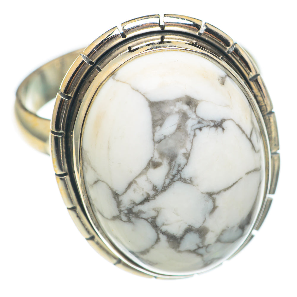 Howlite Rings handcrafted by Anasilvercos - RING70048