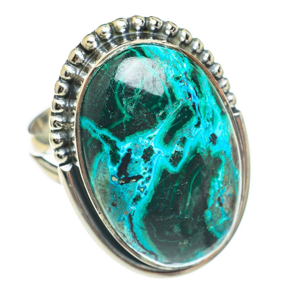 Malachite In Chrysocolla Rings handcrafted by Anasilvercos - RING70049