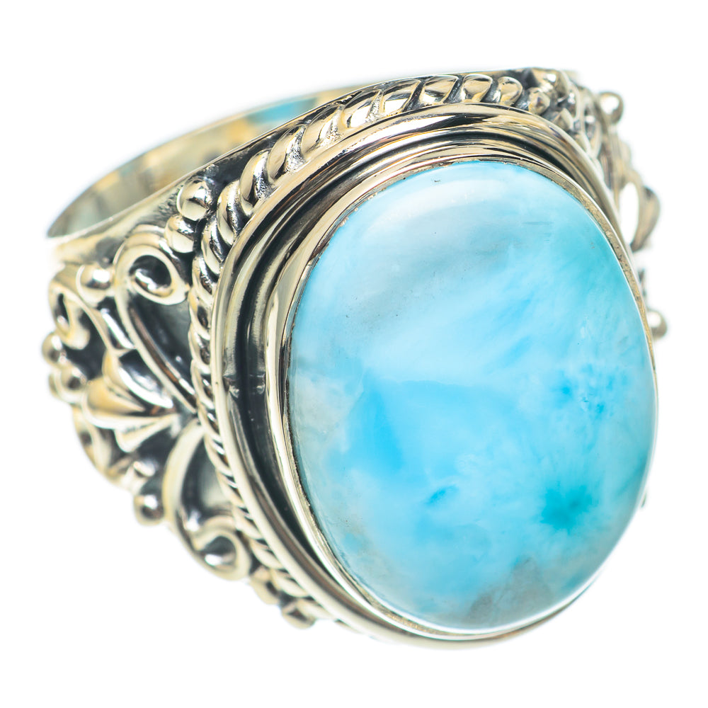 Larimar Rings handcrafted by Anasilvercos - RING70055