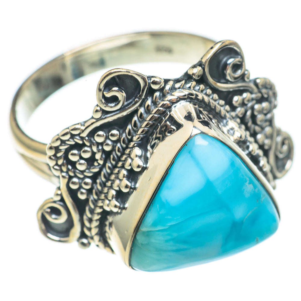 Larimar Rings handcrafted by Anasilvercos - RING70058