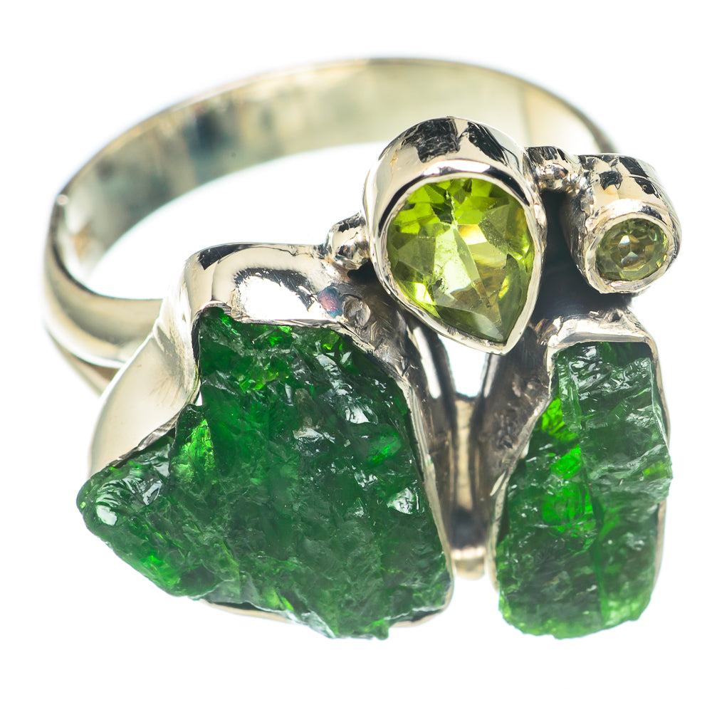 Green Tourmaline Rings handcrafted by Anasilvercos - RING70060