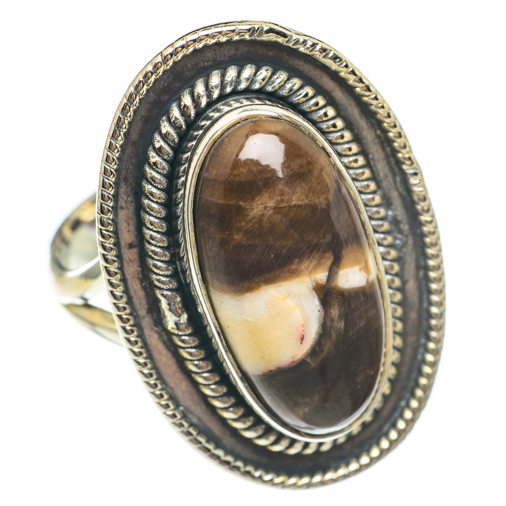 Peanut Wood Jasper Rings handcrafted by Anasilvercos - RING70063 - Photo 2