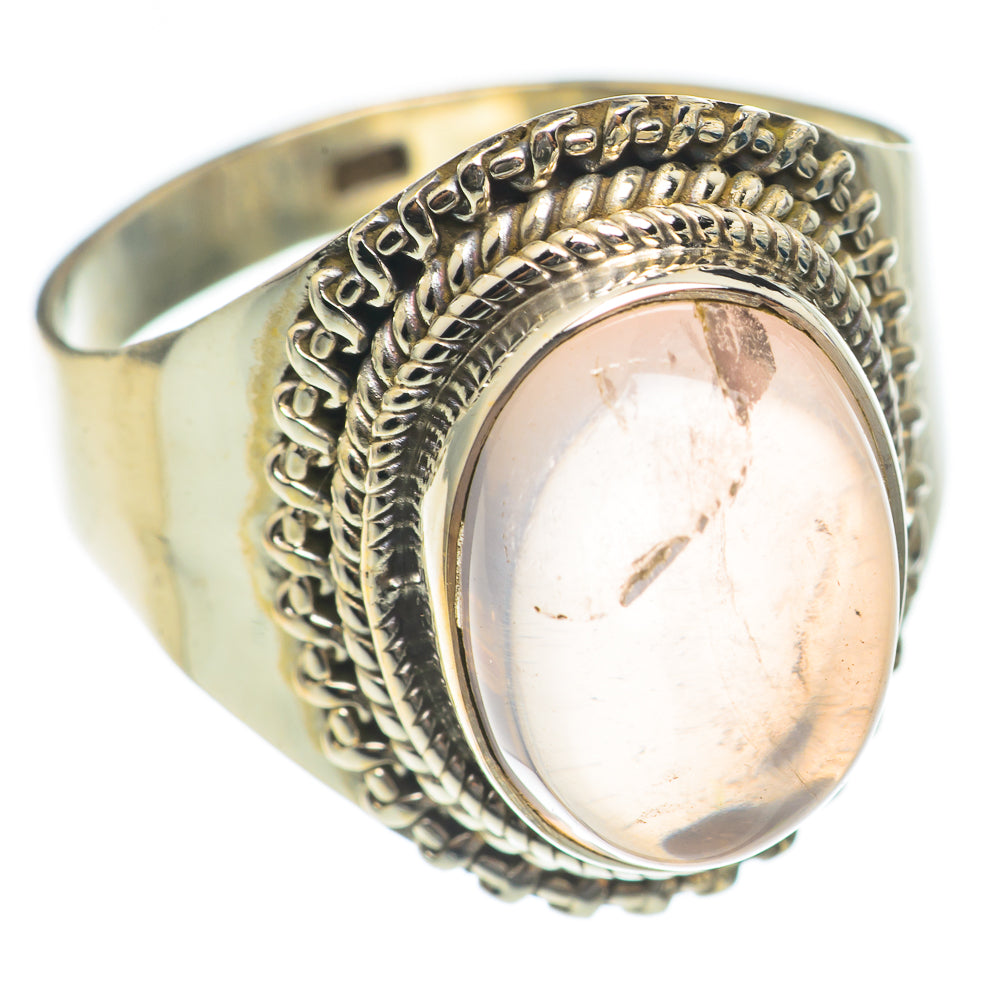 Rose Quartz Rings handcrafted by Anasilvercos - RING70069