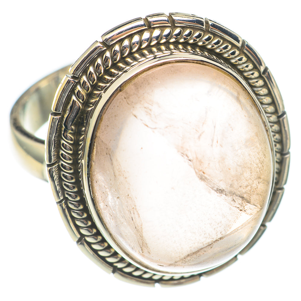 Rose Quartz Rings handcrafted by Anasilvercos - RING70071