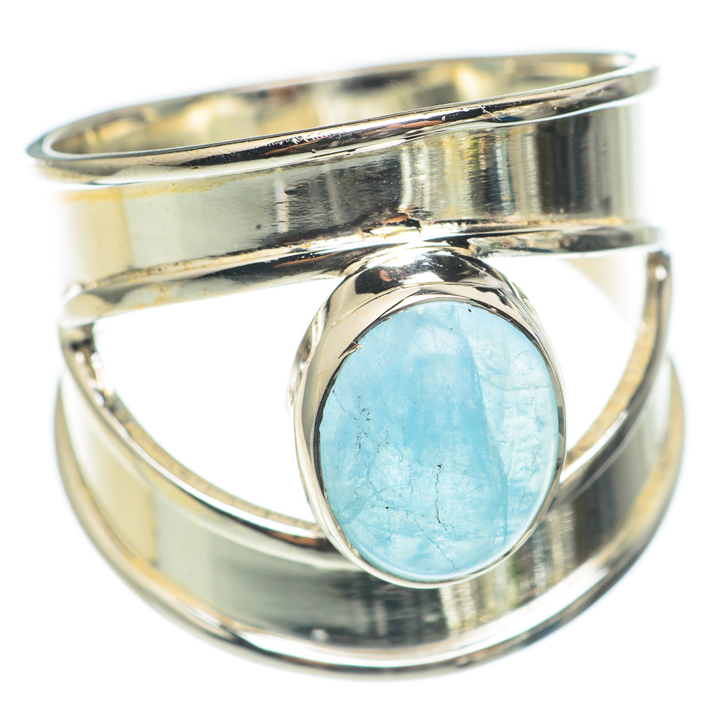 Aquamarine Rings handcrafted by Anasilvercos - RING70117