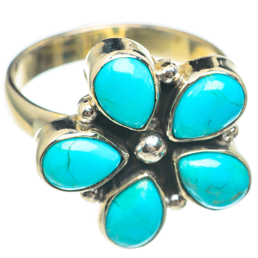 Arizona Turquoise Rings handcrafted by Anasilvercos - RING70119