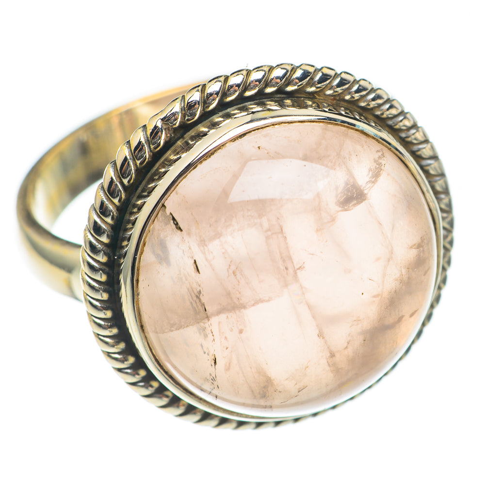 Rose Quartz Rings handcrafted by Anasilvercos - RING70140