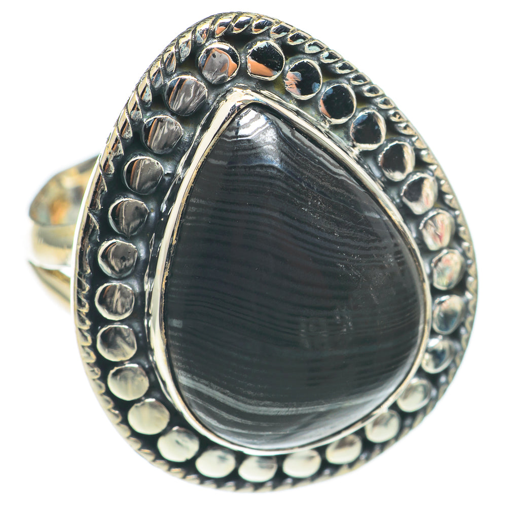 Psilomelane Dendrite Rings handcrafted by Anasilvercos - RING70144