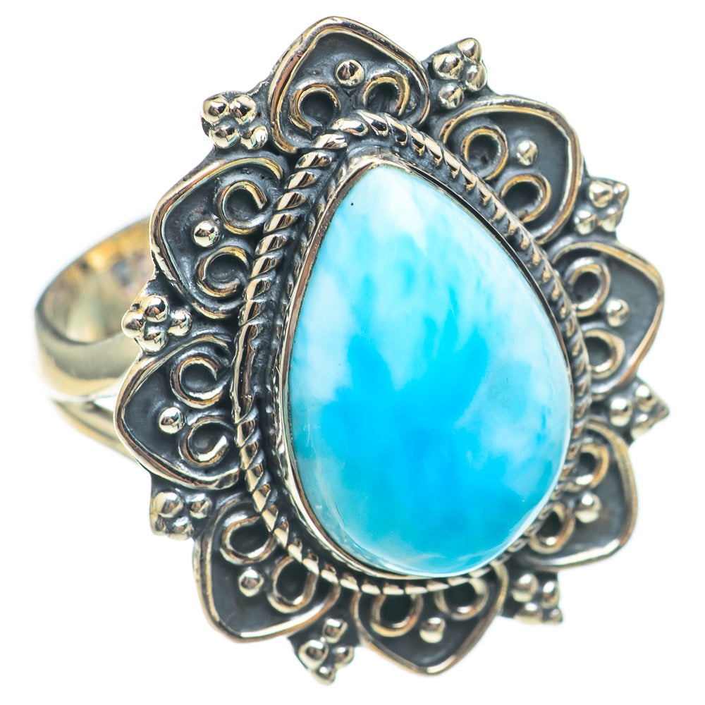 Larimar Rings handcrafted by Anasilvercos - RING70154