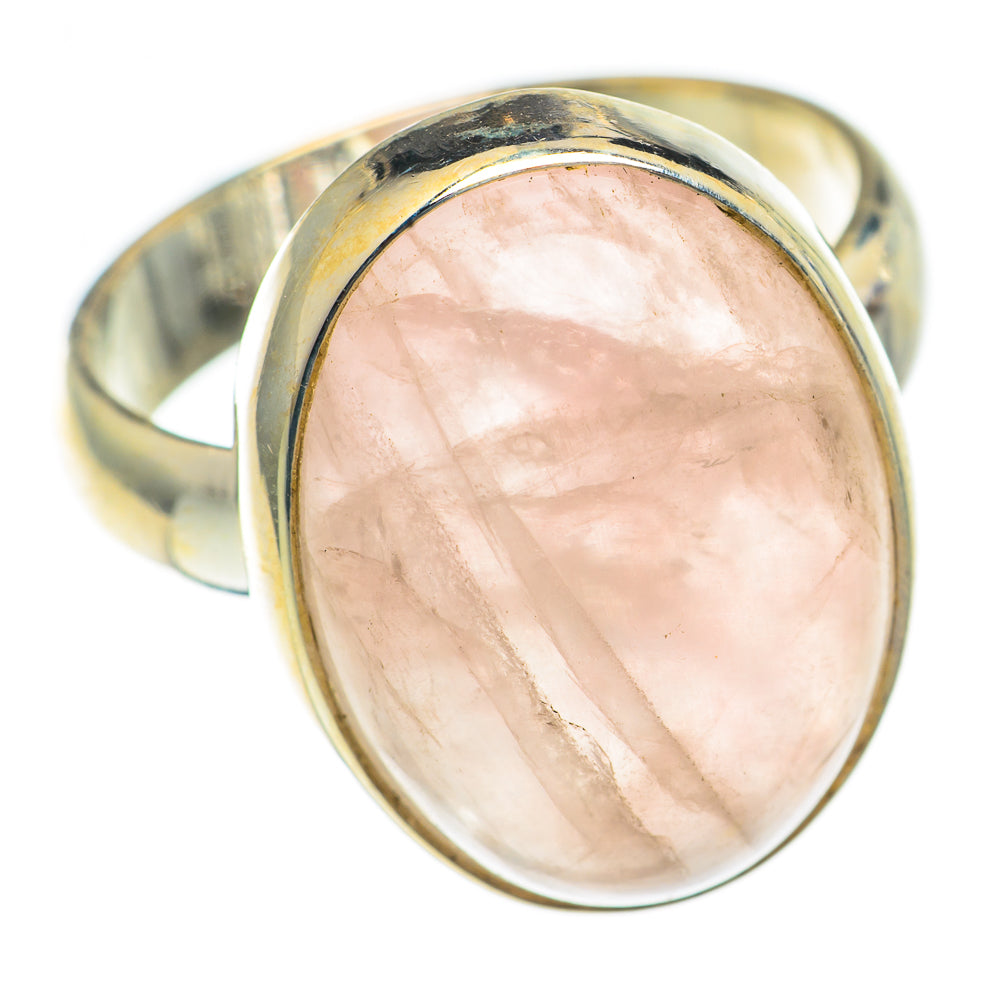 Rose Quartz Rings handcrafted by Anasilvercos - RING70172