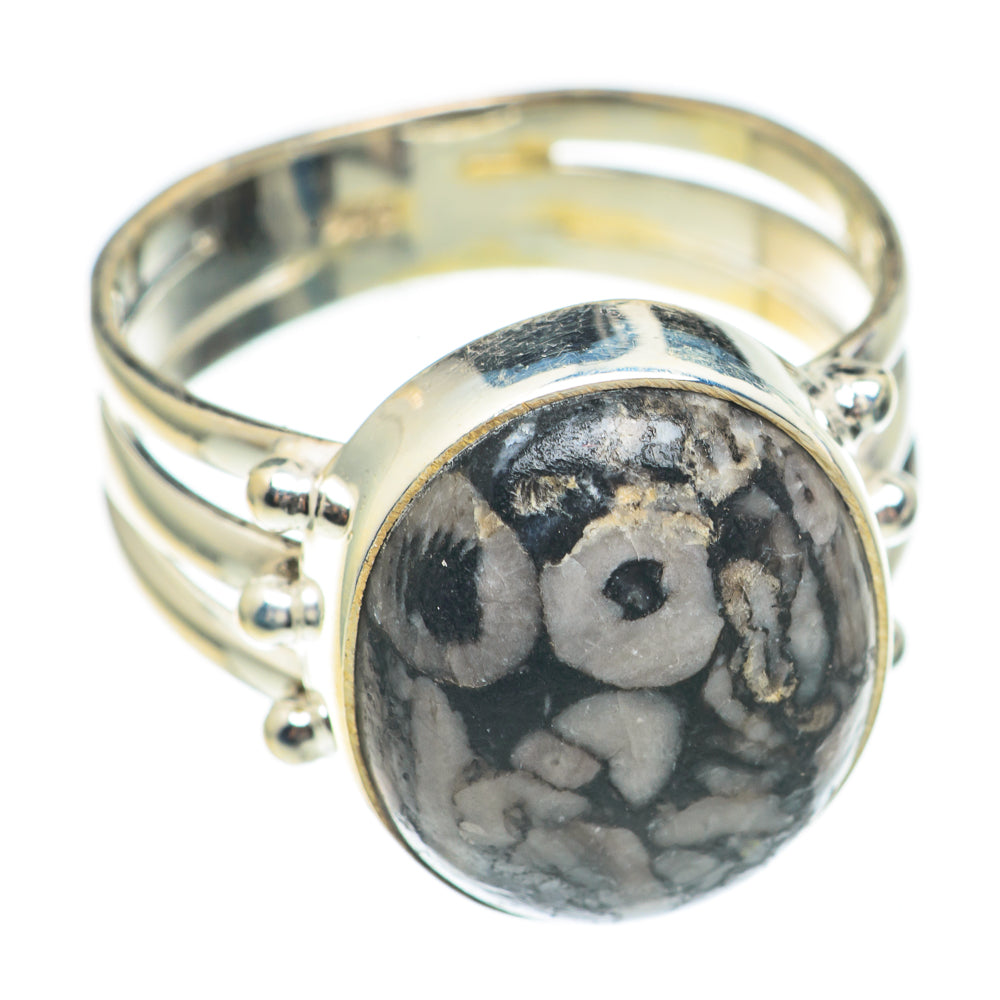 Crinoid Fossil Rings handcrafted by Anasilvercos - RING70208