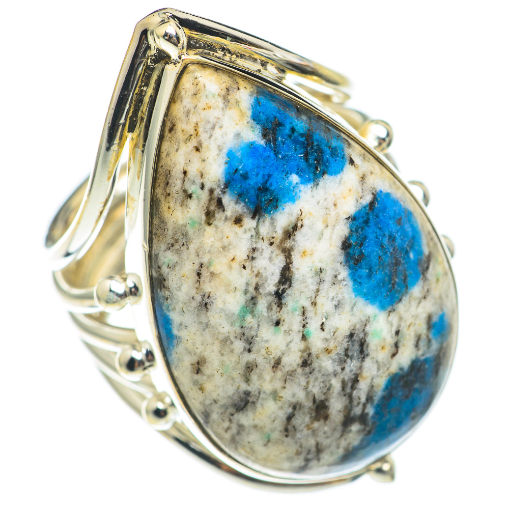 K2 Blue Azurite Rings handcrafted by Anasilvercos - RING70220