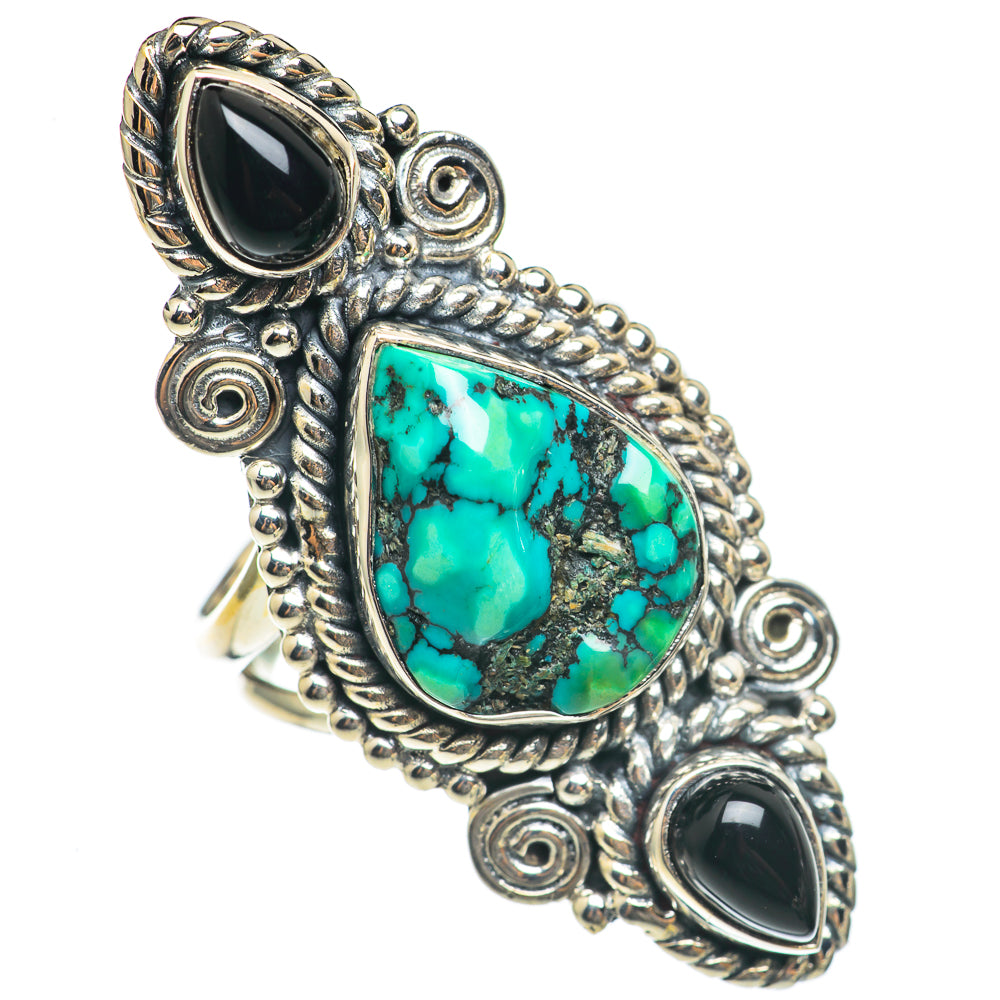 Tibetan Turquoise Rings handcrafted by Anasilvercos - RING70226