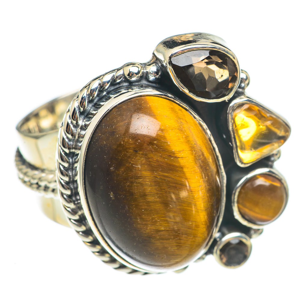 Tiger Eye Rings handcrafted by Anasilvercos - RING70236