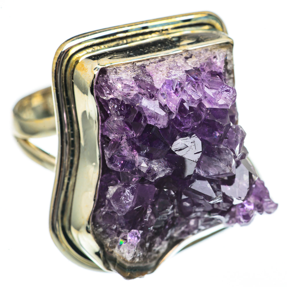Amethyst Crystal Rings handcrafted by Anasilvercos - RING70245