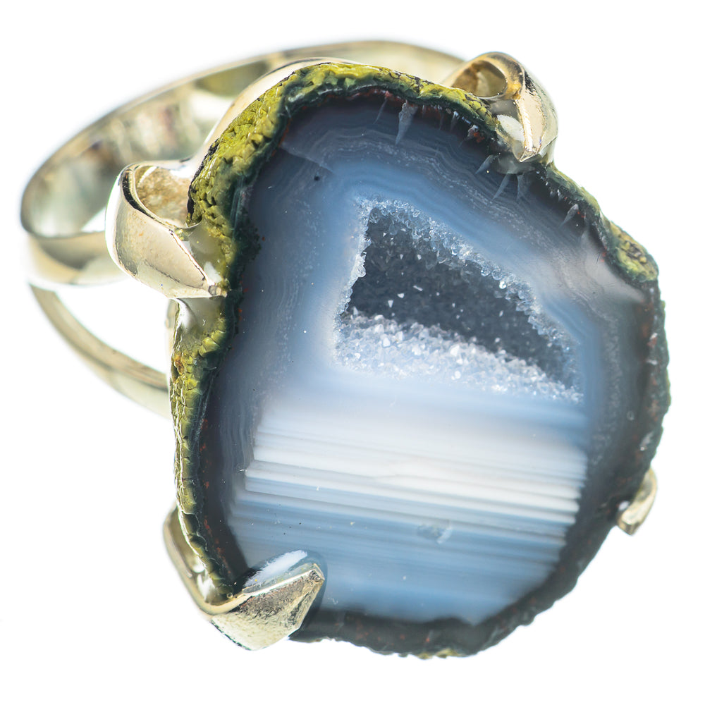 Coconut Geode Druzy Rings handcrafted by Anasilvercos - RING70247