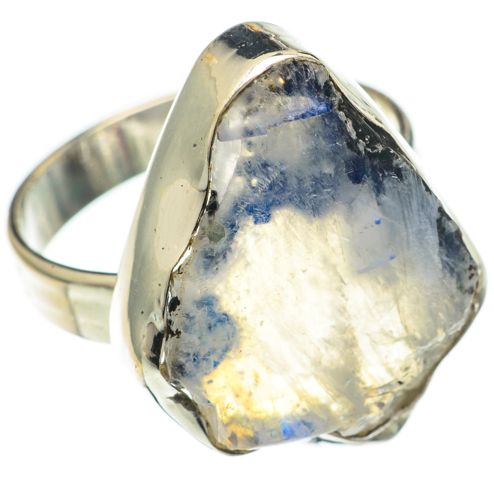 Rainbow Moonstone Rings handcrafted by Anasilvercos - RING70251