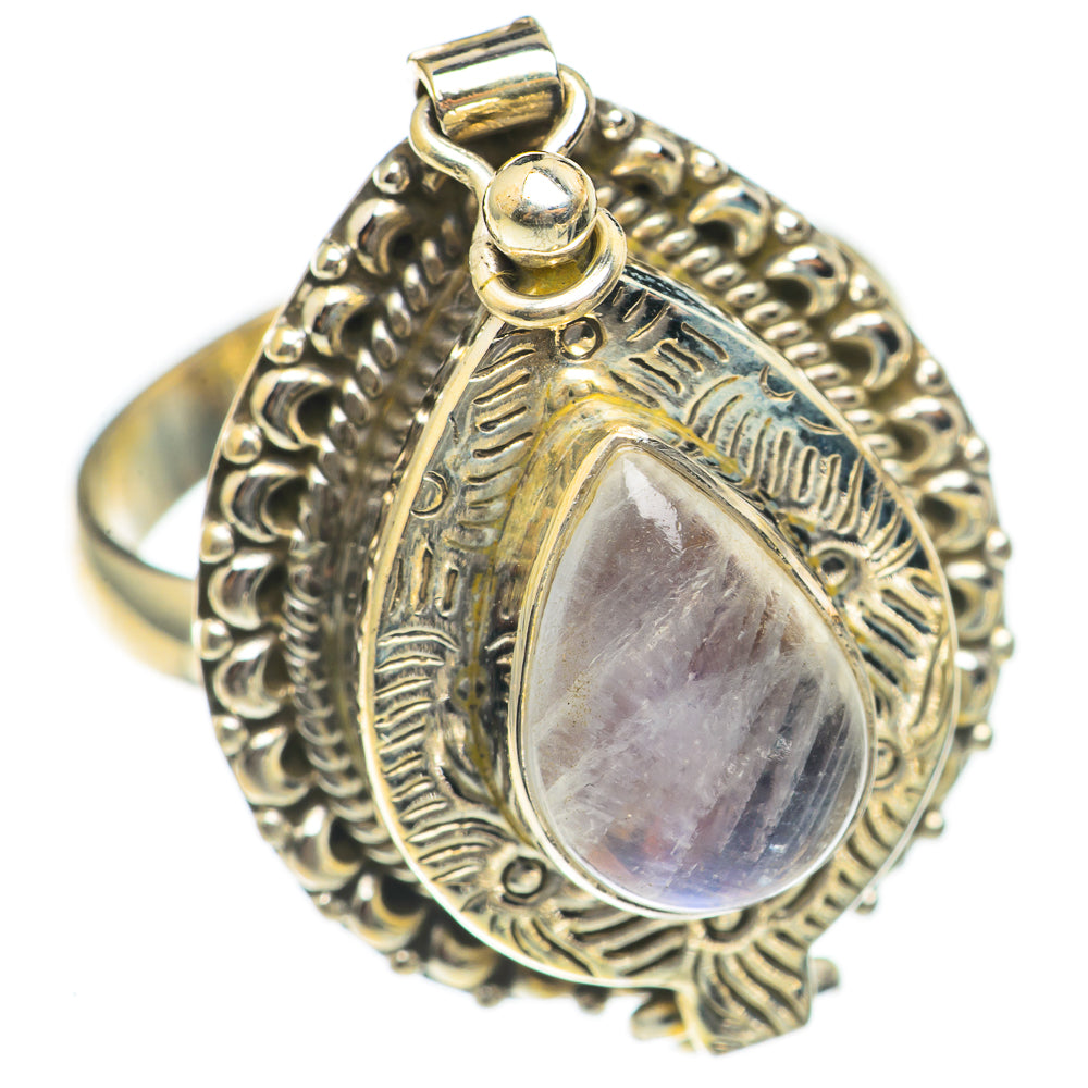 Rainbow Moonstone Rings handcrafted by Anasilvercos - RING70252