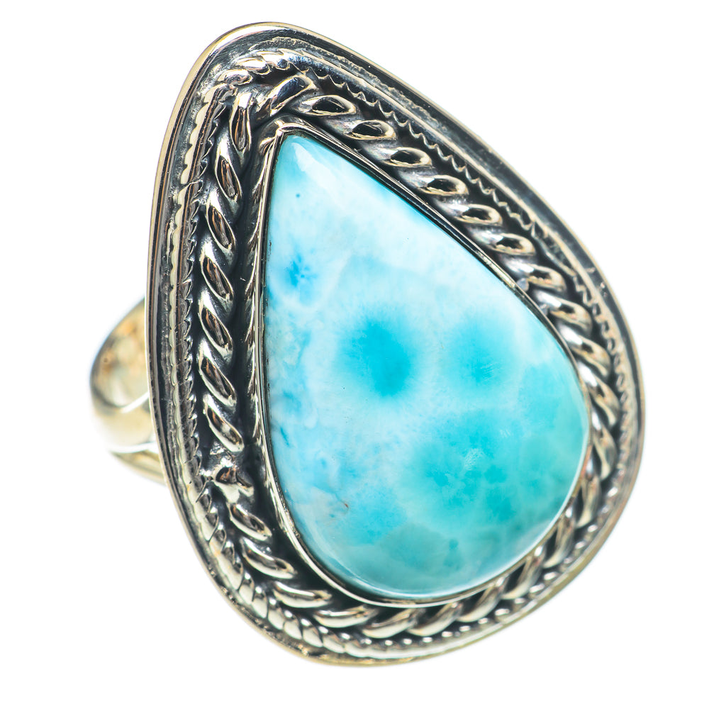 Larimar Rings handcrafted by Anasilvercos - RING70259