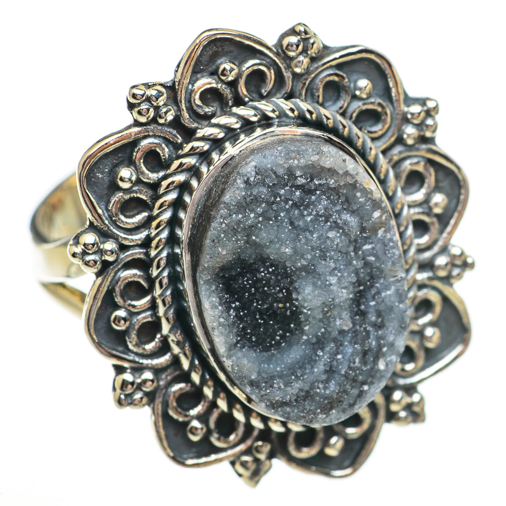 Desert Druzy Rings handcrafted by Anasilvercos - RING70302