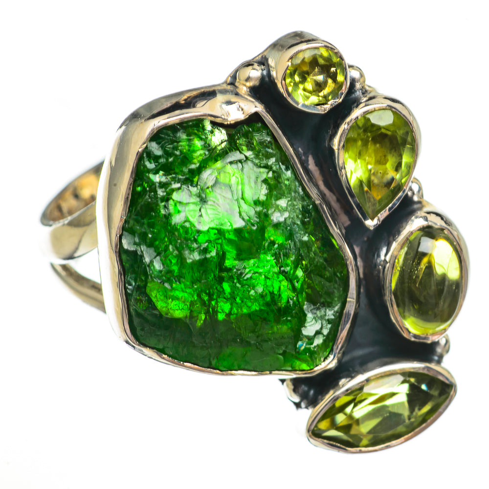 Green Tourmaline Rings handcrafted by Anasilvercos - RING70316