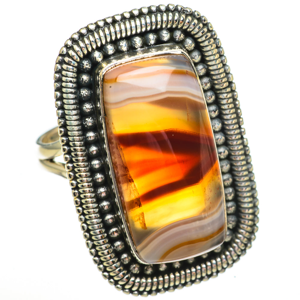 Botswana Agate Rings handcrafted by Anasilvercos - RING70323