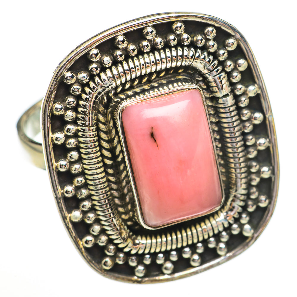 Pink Opal Rings handcrafted by Anasilvercos - RING70325