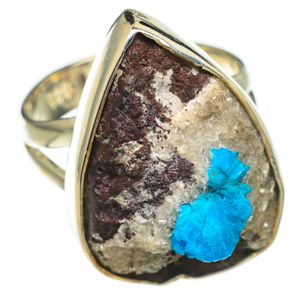 Cavansite Crystal Rings handcrafted by Anasilvercos - RING70340